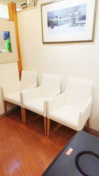 画像1: 待合椅子　張替　（L-8646） (1)