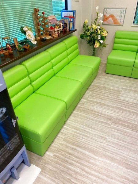 画像3: 待合椅子　１人掛BOXソファ　張替（L-8720） (3)